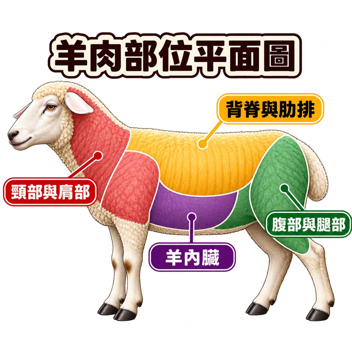 羊肉種類與常見羊肉部位